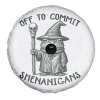 Wizard Frog Spare Tire Cover Funny Off to Commit Shenanigans