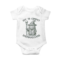 Wizard Frog Baby Onesie Funny Off to Commit Shenanigans