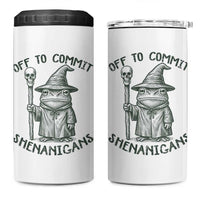 Wizard Frog 4 in 1 Can Cooler Tumbler Funny Off to Commit Shenanigans