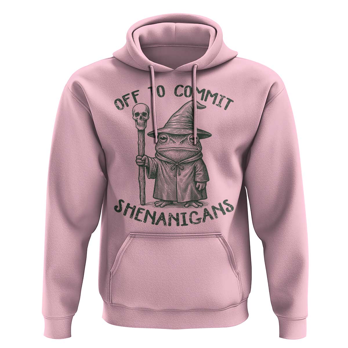 Wizard Frog Hoodie Funny Off to Commit Shenanigans