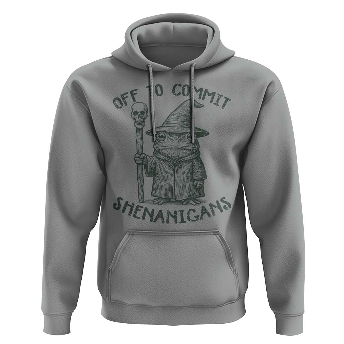 Wizard Frog Hoodie Funny Off to Commit Shenanigans