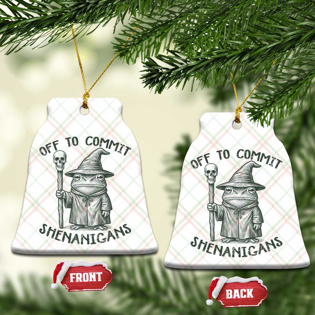 Wizard Frog Ceramic Ornament Funny Off to Commit Shenanigans