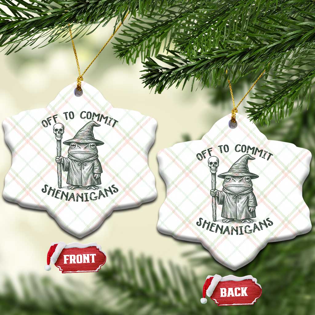 Wizard Frog Ceramic Ornament Funny Off to Commit Shenanigans