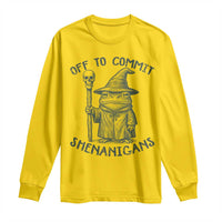 Wizard Frog Long Sleeve Shirt Funny Off to Commit Shenanigans
