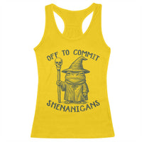 Wizard Frog Racerback Tank Top Funny Off to Commit Shenanigans