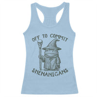 Wizard Frog Racerback Tank Top Funny Off to Commit Shenanigans
