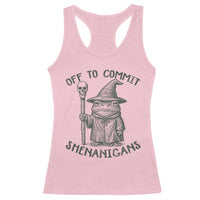 Wizard Frog Racerback Tank Top Funny Off to Commit Shenanigans