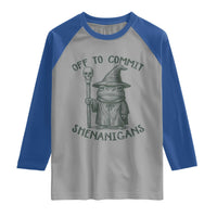 Wizard Frog Raglan Shirt Funny Off to Commit Shenanigans