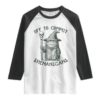 Wizard Frog Raglan Shirt Funny Off to Commit Shenanigans