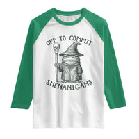 Wizard Frog Raglan Shirt Funny Off to Commit Shenanigans