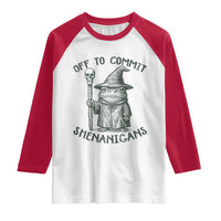 Wizard Frog Raglan Shirt Funny Off to Commit Shenanigans
