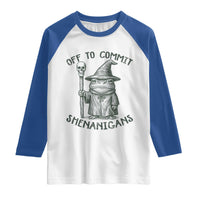 Wizard Frog Raglan Shirt Funny Off to Commit Shenanigans