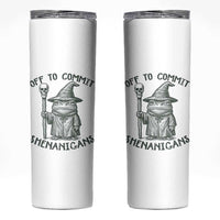 Wizard Frog Skinny Tumbler Funny Off to Commit Shenanigans