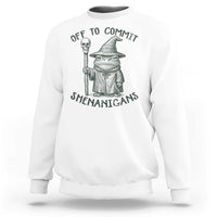 Wizard Frog Sweatshirt Funny Off to Commit Shenanigans
