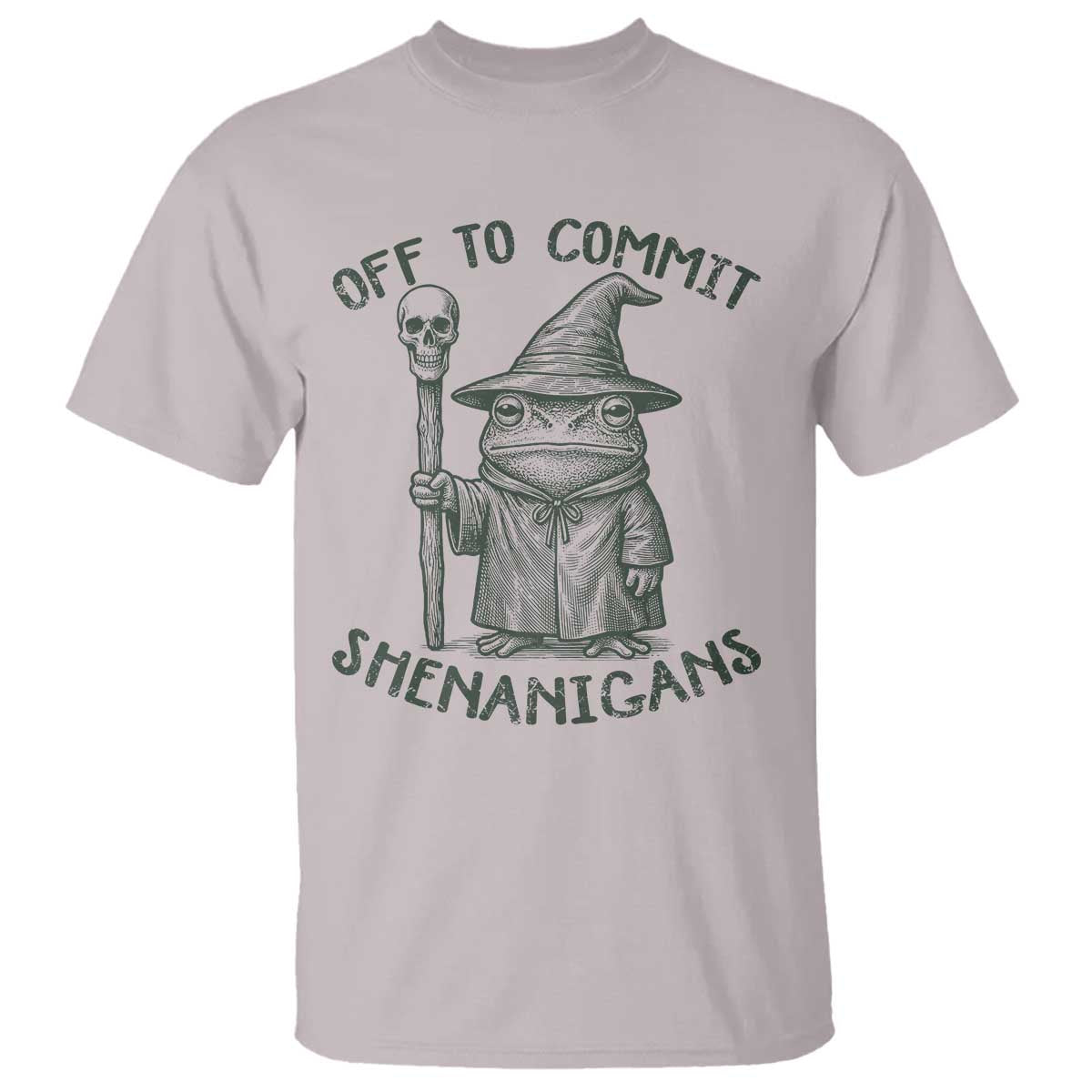 Wizard Frog T Shirt Funny Off to Commit Shenanigans