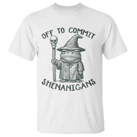Wizard Frog T Shirt Funny Off to Commit Shenanigans