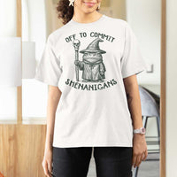 Wizard Frog T Shirt For Women Funny Off to Commit Shenanigans