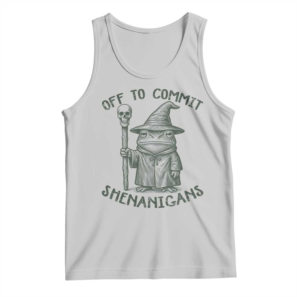 Wizard Frog Tank Top Funny Off to Commit Shenanigans