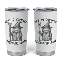 Wizard Frog Tumbler Cup Funny Off to Commit Shenanigans