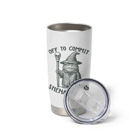 Wizard Frog Tumbler Cup Funny Off to Commit Shenanigans