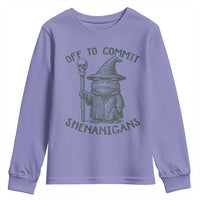Wizard Frog Youth Sweatshirt Funny Off to Commit Shenanigans