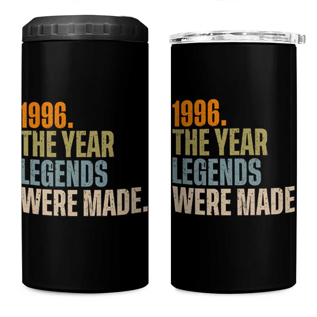 30th Birthday Gift For Men 4 in 1 Can Cooler Tumbler Vintage 1996 30 Years Old Birthday