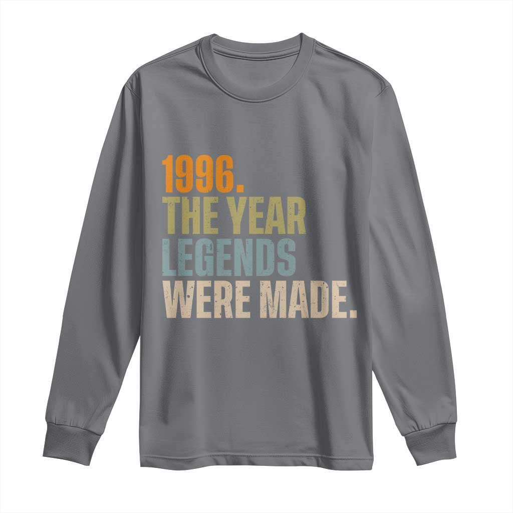30th Birthday Gift For Men Long Sleeve Shirt Vintage 1996 30 Years Old Birthday