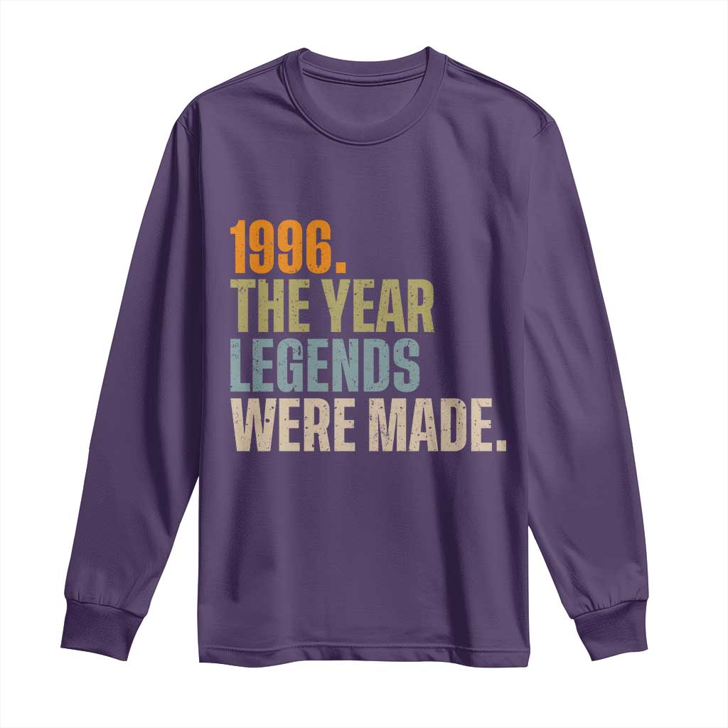 30th Birthday Gift For Men Long Sleeve Shirt Vintage 1996 30 Years Old Birthday