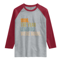 30th Birthday Gift For Men Raglan Shirt Vintage 1996 30 Years Old Birthday