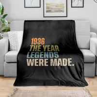 90th Birthday Gift For Men Throw Blanket Vintage 1936 90 Years Old Birthday