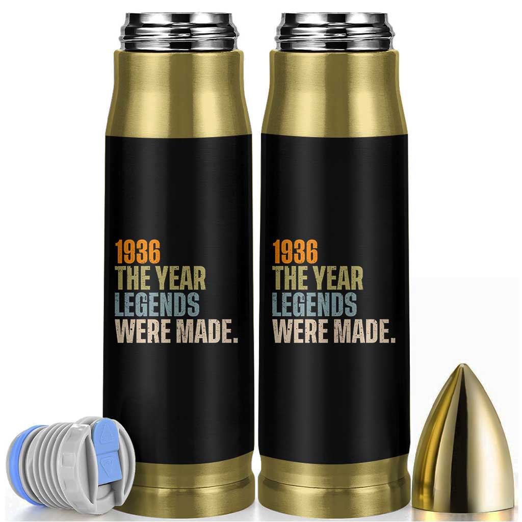 90th Birthday Gift For Men Bullet Tumbler Vintage 1936 90 Years Old Birthday