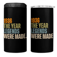 90th Birthday Gift For Men 4 in 1 Can Cooler Tumbler Vintage 1936 90 Years Old Birthday