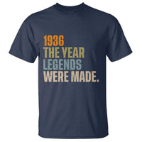 90th Birthday Gift For Men T Shirt Vintage 1936 90 Years Old Birthday
