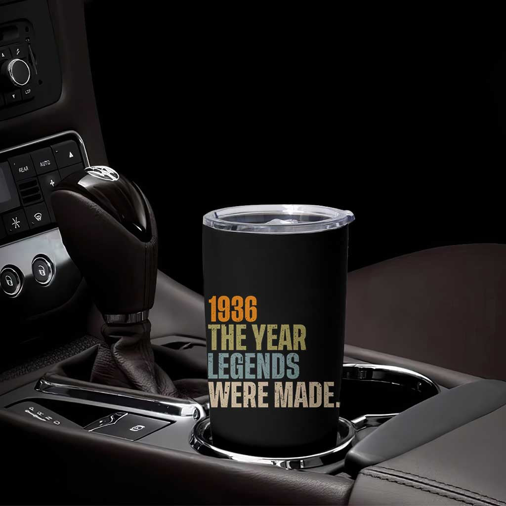 90th Birthday Gift For Men Tumbler Cup Vintage 1936 90 Years Old Birthday