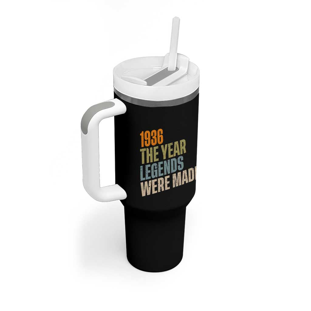 90th Birthday Gift For Men Tumbler With Handle Vintage 1936 90 Years Old Birthday