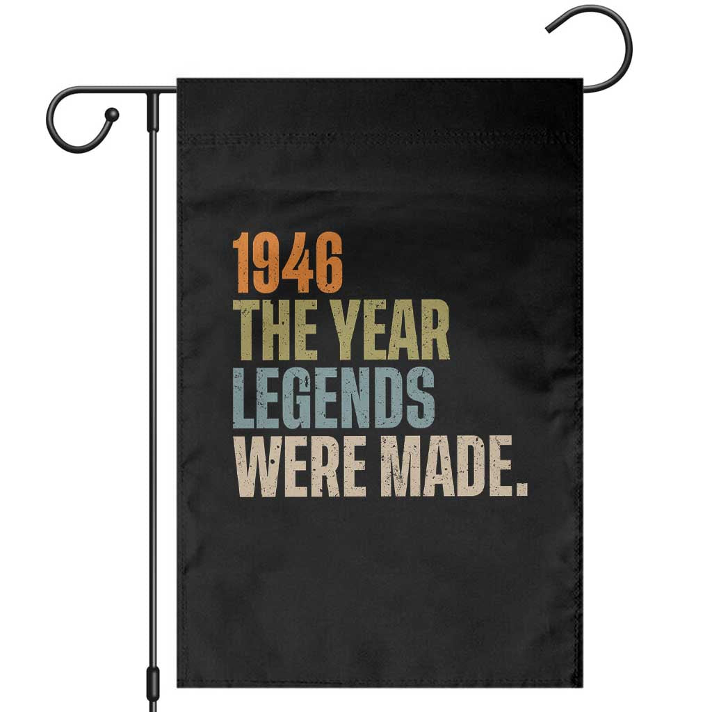 80th Birthday Gift For Men Garden Flag Vintage 1946 80 Years Old Birthday