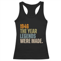80th Birthday Gift For Men Racerback Tank Top Vintage 1946 80 Years Old Birthday