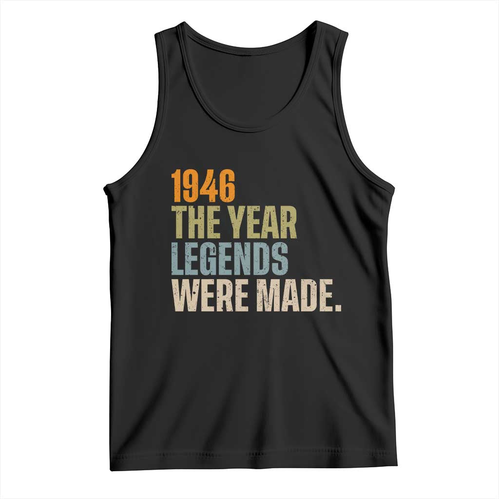 80th Birthday Gift For Men Tank Top Vintage 1946 80 Years Old Birthday