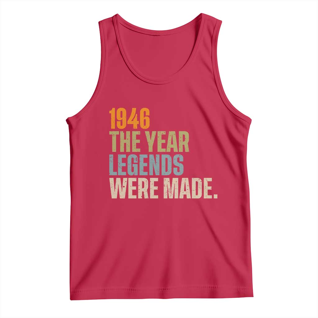 80th Birthday Gift For Men Tank Top Vintage 1946 80 Years Old Birthday