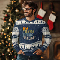 70th Birthday Gift For Men Ugly Christmas Sweater Vintage 1956 70 Years Old Birthday