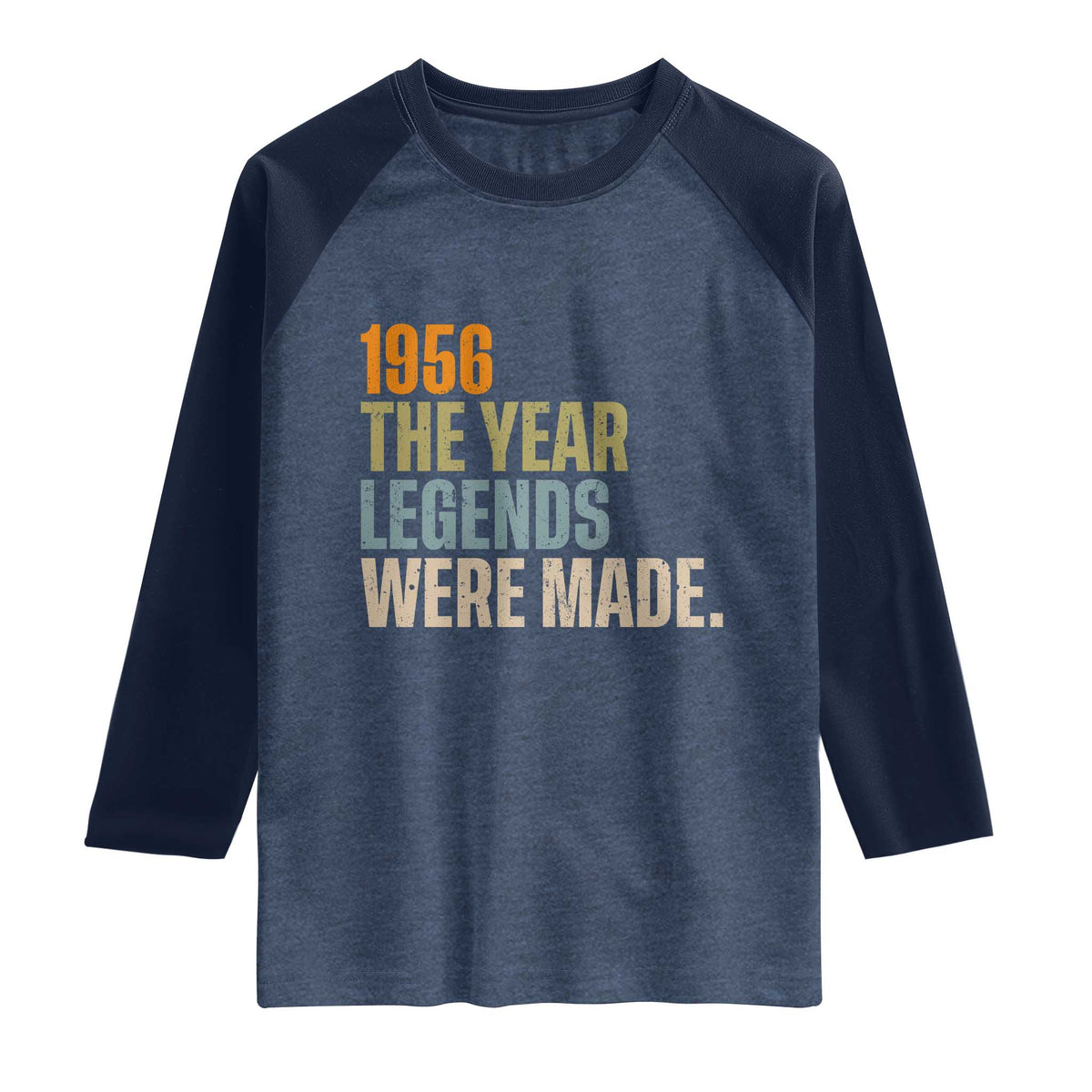 70th Birthday Gift For Men Raglan Shirt Vintage 1956 70 Years Old Birthday