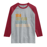70th Birthday Gift For Men Raglan Shirt Vintage 1956 70 Years Old Birthday