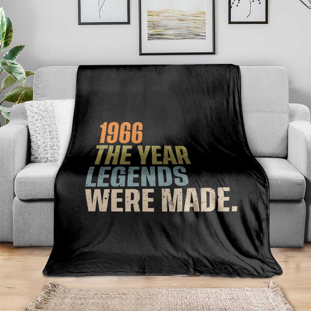 60th Birthday Gift For Men Throw Blanket Vintage 1966 60 Years Old Birthday
