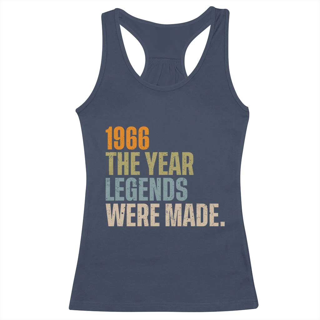 60th Birthday Gift For Men Racerback Tank Top Vintage 1966 60 Years Old Birthday