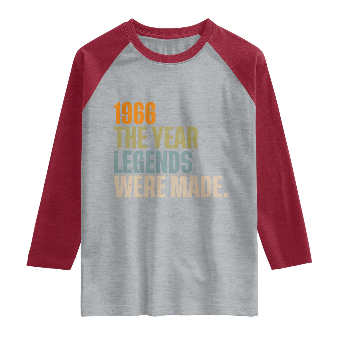 60th Birthday Gift For Men Raglan Shirt Vintage 1966 60 Years Old Birthday