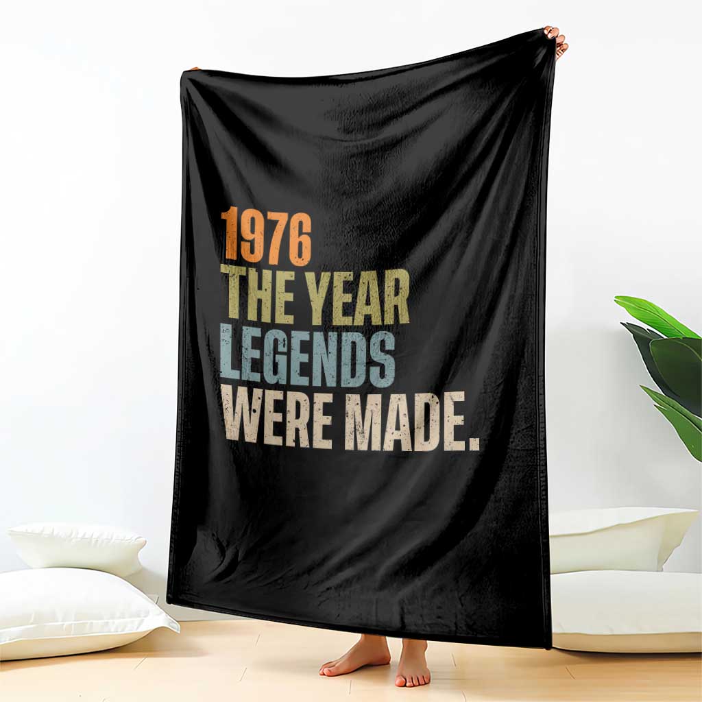 50th Birthday Gift For Men Throw Blanket Vintage 1976 50 Years Old Birthday