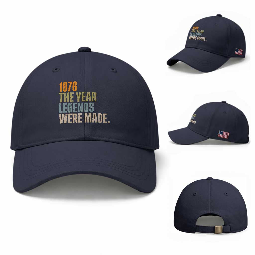 50th Birthday Gift For Men Baseball Cap Vintage 1976 50 Years Old Birthday