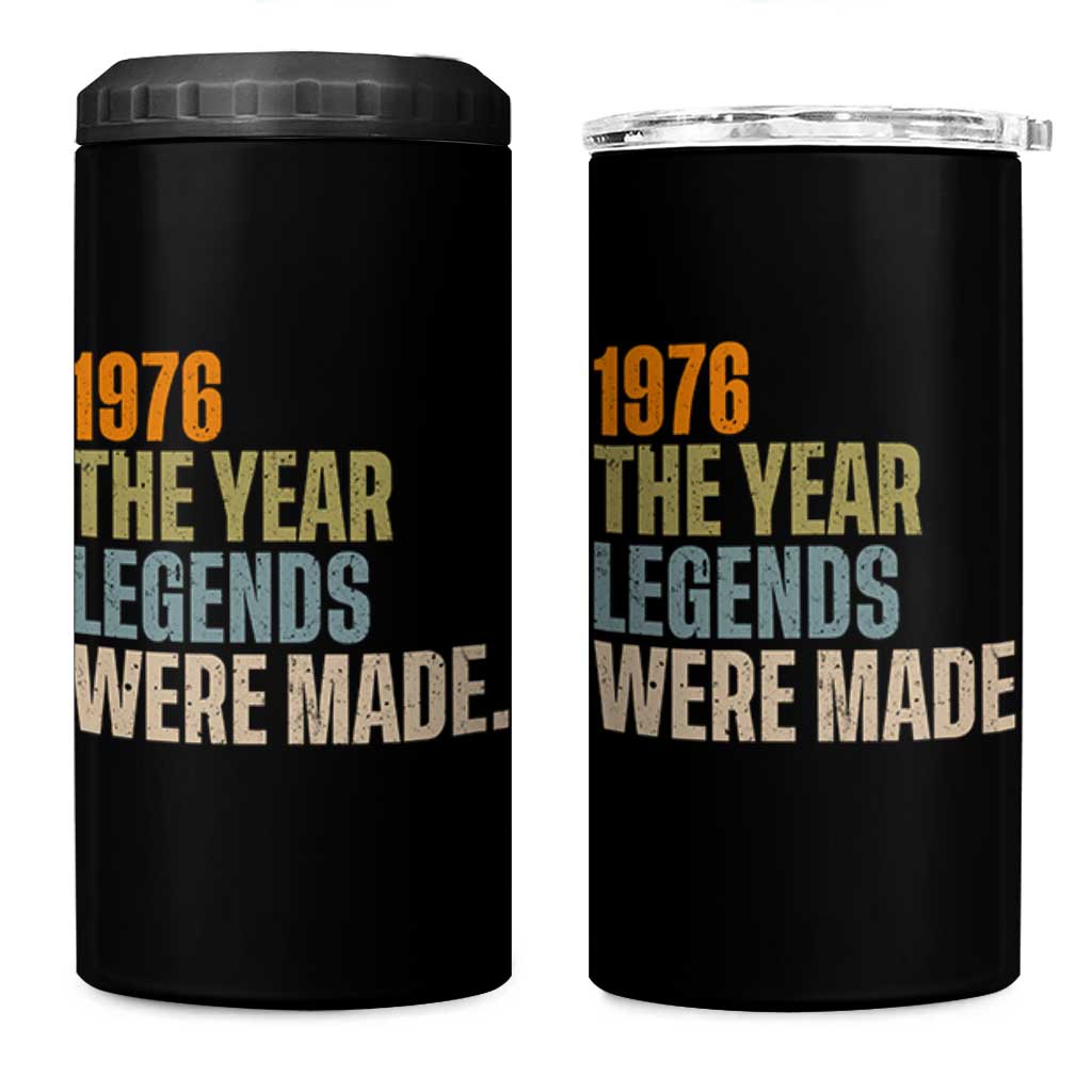 50th Birthday Gift For Men 4 in 1 Can Cooler Tumbler Vintage 1976 50 Years Old Birthday