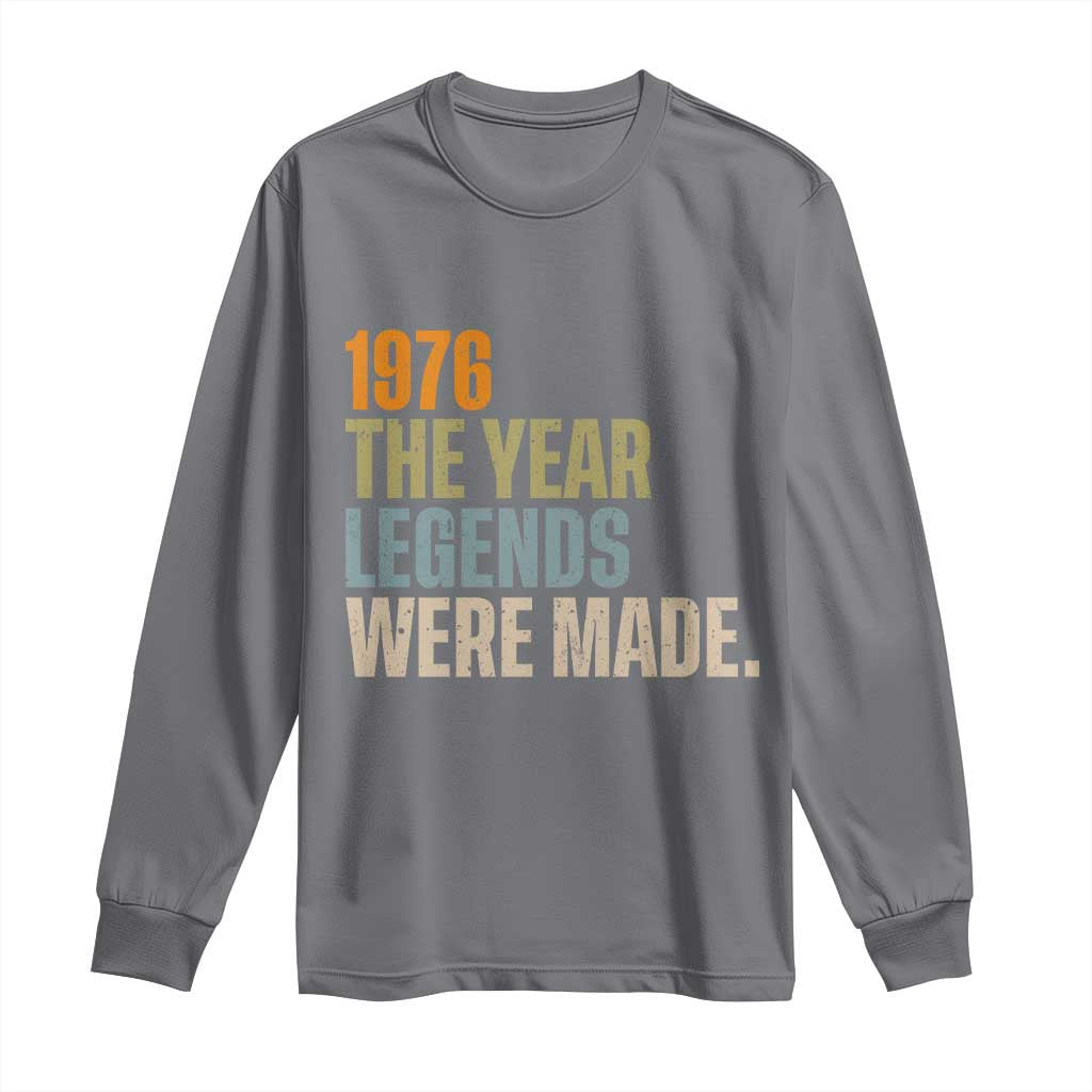 50th Birthday Gift For Men Long Sleeve Shirt Vintage 1976 50 Years Old Birthday