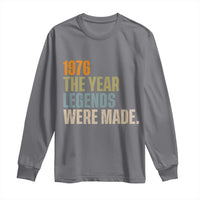 50th Birthday Gift For Men Long Sleeve Shirt Vintage 1976 50 Years Old Birthday
